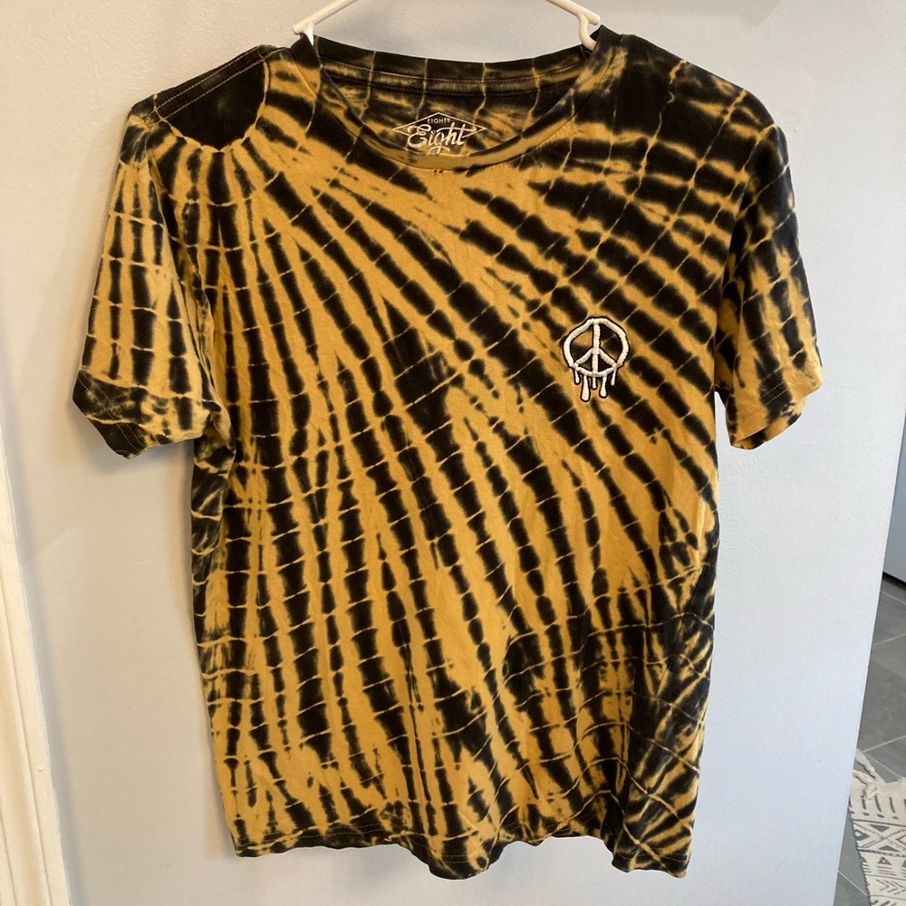 EightyEight boys melting peace sign tie-dye shirt 100% cotton sz 14/16